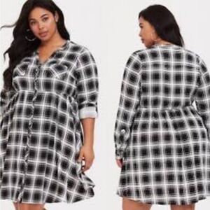 Torrid Monochrome Plaid Garment
